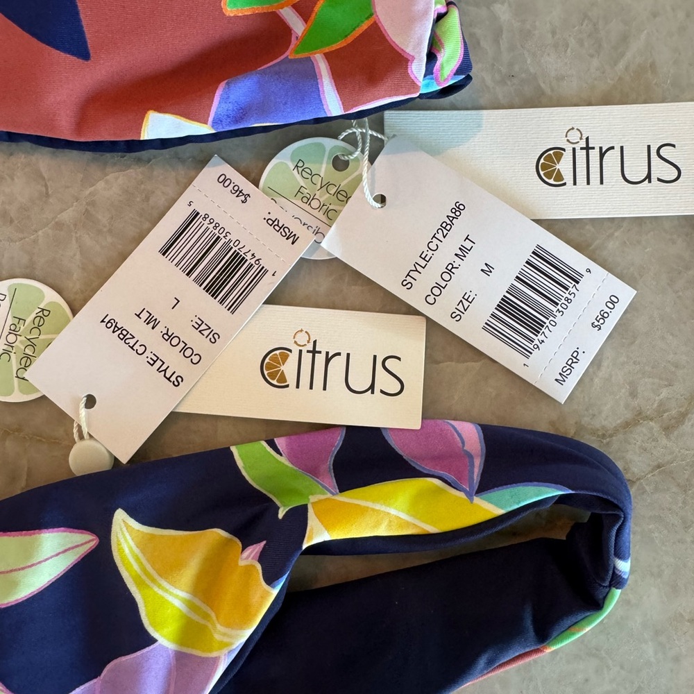 Citrus Tropical Print Bikini Set - Multi - Picture 2 of 3